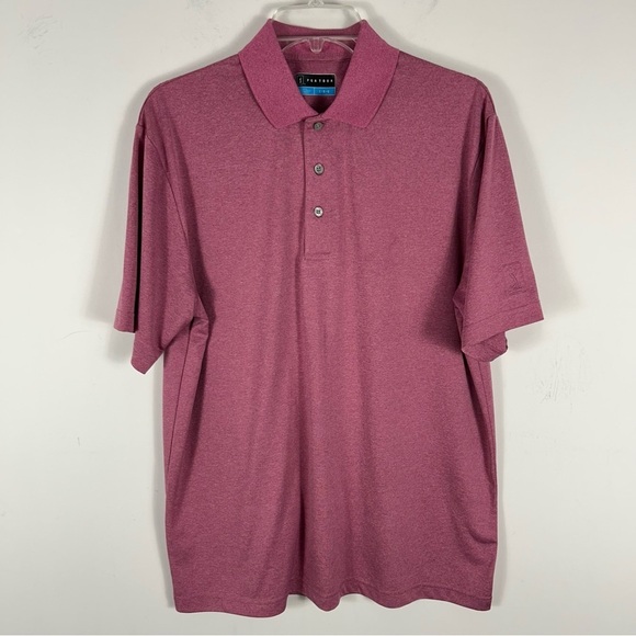 ❤️ PGA tour Men's Pink Polo Shirt L - Picture 3 of 8
